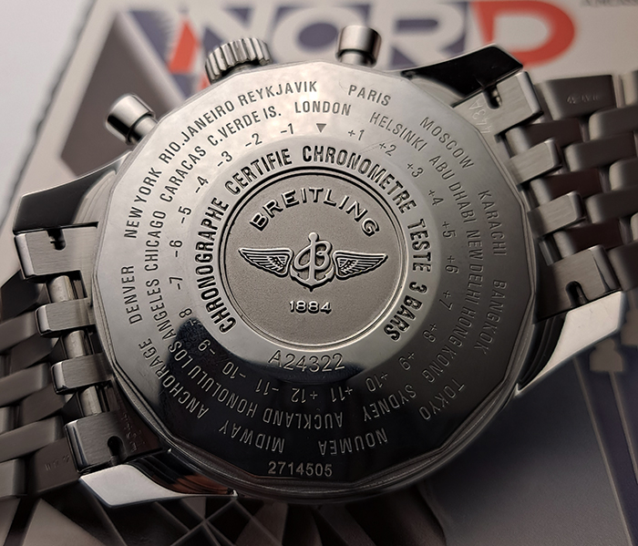 XL Breitling 1884 Chronometre Navitimer World Wristwatch Ref. A24322